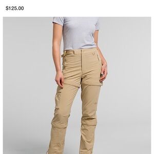 The North Face Tan Convertible Pants zip off